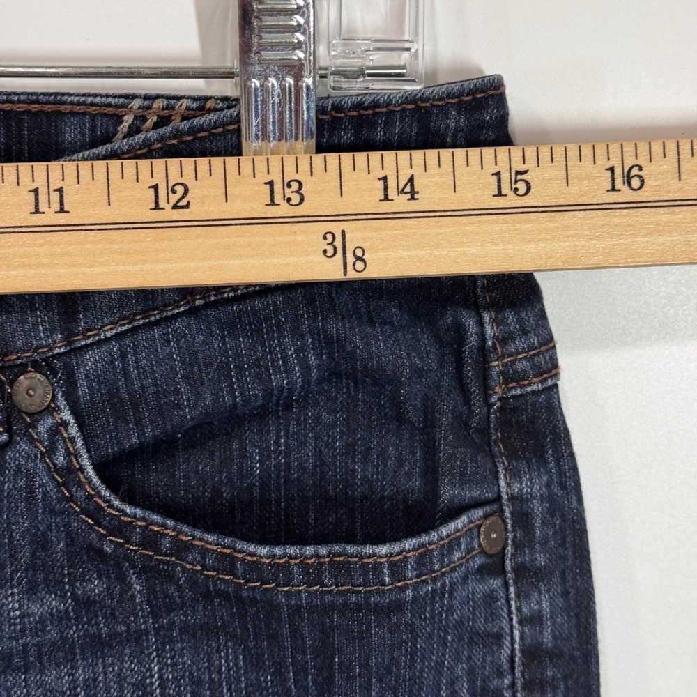 Nine West Jeans Bootcut Women 6 Blue Dark Wash Flap Pocket Stretch Denim Casual - Picture 7 of 10